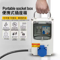 Boîte de distribution d'alimentation industrielle portable DIWEI 220V, étanche, anti-poussière, murale extérieure, panneau de commande 32A