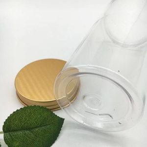 Bocaux de rangement en plastique PET transparents de 50 ml, 100 ml, 120 ml, 200 ml, 250 ml, 500 ml avec couvercle doré - Product Image 4