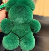 Nouveau porte-clés ours mignon et tendance, pendentif en fausse fourrure de lapin douce, décoration pour sac à main, breloque, ornement, accessoire de voiture, porte-clés