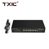 Desain Khusus Ekonomis 16 Port Poe Sakelar Jaringan Ethernet