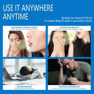 Barra Refrescante Bucal Sin Nicotina, Inhalador de Aromaterapia 100% Natural de Frutas y Menta, Ayuda Portátil para Dejar de Fumar para un Aliento Fresco - Product Image 2