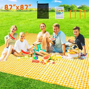 Beach Blanket Oversized 89.8''X89.8'' Picnic Blankets Water proof Light weight Beach Mat FOR Picnic Camping Hiking
