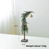 Nouvel An Marchandises Simulation Cou Crooked Floqué Mini Arbre De Noël Décor De Noël pour La Maison De Bureau