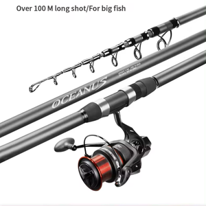 Thủy Triều Chất lượng cao 2.4-5.4m lure trọng lượng Telescopic Rock câu cá cực cá hồi Rod lớn cá dài đúc sợi carbon đúc Rod - Product Image 2