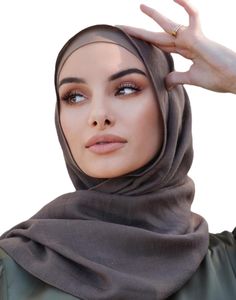 Hijab Tenun Modal Bambu 2025 untuk Wanita Muslim, Lembut, Bernapas, Ringan, dengan Set Dalaman Jersey yang Serasi, Gaya Elegan - Product Image 2