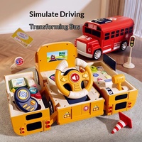 Volant de direction en plastique pour enfants, jouet bus transformable, éducation précoce, simulation multifonctionnelle, pour les 0-24 mois