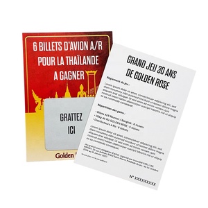 Cartes à gratter personnalisées pour campagnes promotionnelles, jeux de loterie, bons cadeaux, billets pour événements promotionnels, cartes de révélation de <span class=keywords><strong>prix</strong></span> - Product Image 3