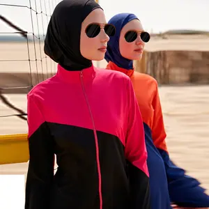 新设计女性伊斯兰服装现代阿巴亚连衣裙泳衣女性谦虚穆斯林泳装