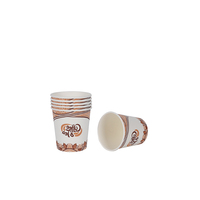 Gobelets jetables à paroi simple en papier couché écologique avec logo personnalisé, 8oz, 16oz, 12oz, pour les fêtes