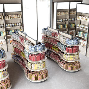 <span class=keywords><strong>Scaffali</strong></span> del supermercato legno d'acciaio di progettazione unica con gli <span class=keywords><strong>scaffali</strong></span> di esposizione della <span class=keywords><strong>libreria</strong></span> del minimarket dello spuntino dell'asta di chiusura - Product Image 2