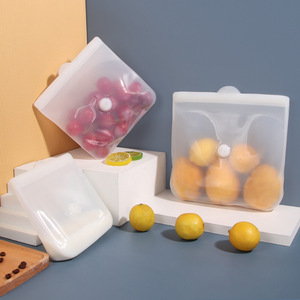 Bolsas de silicona reutilizables para almacenamiento de alimentos, herméticas, aptas para microondas, para frutas secas, verduras, refrigerios, juego de gran capacidad - Product Image 4