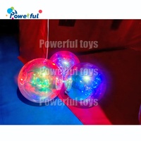 Boule miroir gonflable suspendue Décoration de fête Sphère Boules irisées et lumière LED Boule disco en PVC