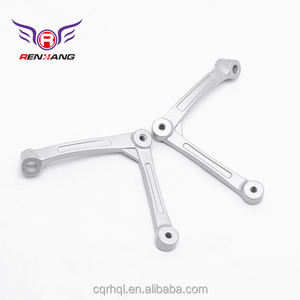 Supports de <span class=keywords><strong>pare</strong></span>-<span class=keywords><strong>brise</strong></span> inférieurs gauche/droite en fonte d'aluminium ADC12 peints en argent pour moto ZONSHEN 125ET, garantie 1 an - Product Image 1