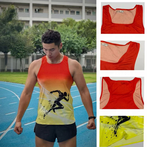 Camiseta Deportiva Personalizada para Hombre, de Malla, para Maratón, Carreras, Secado Rápido, Fitness, Sin Costuras, Termosellada - Product Image 3