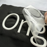 Lettres 3D en silicone blanc de qualité supérieure, à transfert thermique, personnalisées, à repasser, logo en relief, autocollant en caoutchouc lavable pour vêtements et textiles