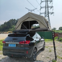Tente de toit de voiture TCAL, modèle à ouverture latérale TM-07, pour SUV, extérieur, imperméable, ouverture rapide, pliable, en alliage d'aluminium, toit rigide, quatre saisons