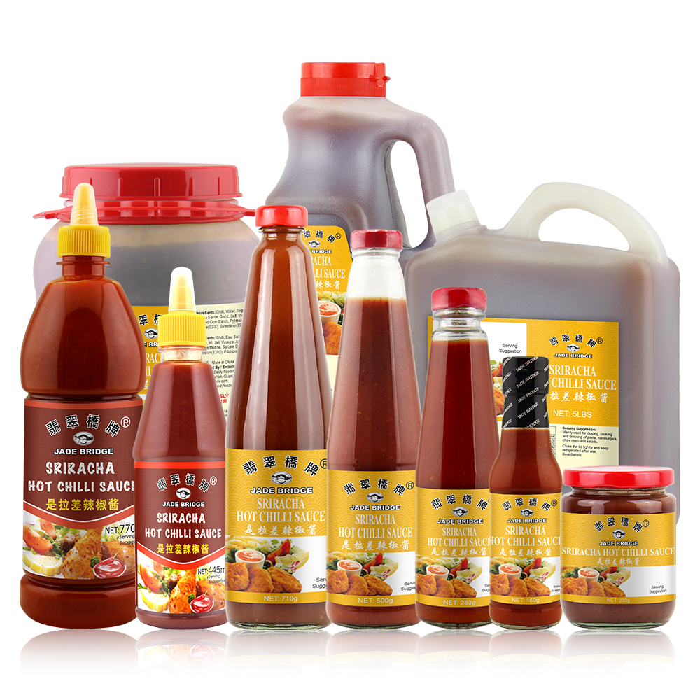 Manufacturer Premium Spicy Seasoning Bulk Wholesale Jade Bridge Sriracha Hot Chilli Sauce with Factory Price