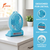 Tragbarer Hängeventilator mit Vortex-Luftzirkulation, kleiner Tischventilator, Touch-Steuerung, batteriebetriebener Desktop-Ventilator für Zuhause