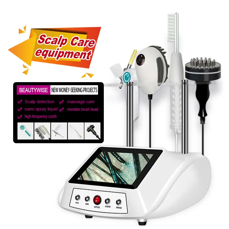 Top Quality Hair Scalp Care Machine promote Hair Growth Spry Gun High Frequency Massage Comb Hot Therapy