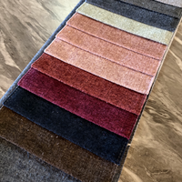 Tissu d'ameublement en velours neige bicolore tricoté chaîne uni imprimé pour canapé, vente en gros, offre spéciale, pour textiles de maison