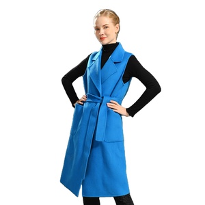 En gros Personnalisé De Mode Classique De Haute Qualité Femmes Manteau De <span class=keywords><strong>Laine</strong></span> Femmes Poche <span class=keywords><strong>Gilet</strong></span> Cachemire - Product Image 1