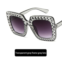 Lunettes de soleil tendance surdimensionnées pour femmes Readsun READSUN, avec strass carrés, style rétro, brillantes, en PC, 2022