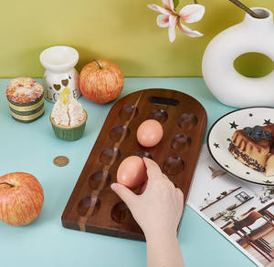 Plateau de service et plateau d'œufs farcis <span class=keywords><strong>en</strong></span> <span class=keywords><strong>bois</strong></span> marron rectangulaire avec logo personnalisé de qualité supérieure - Product Image 4