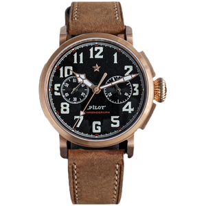 Reloj de Piloto Automático Mecánico de Alta Calidad, Luminoso e Impermeable, con Correa de Acero Inoxidable en Oro Blanco, Esfera de Cristal y Manecillas - Product Image 1