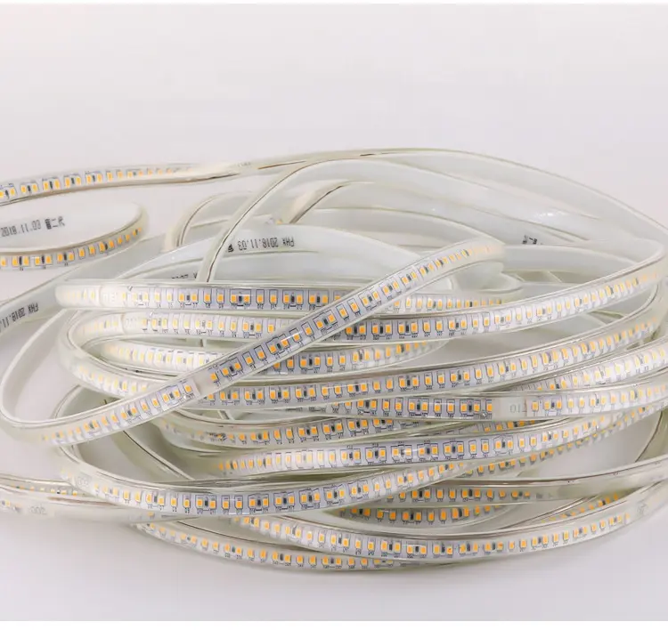 Lampu Strip Pita Led Lampu Led Strip SMD 3038 220 V Tahan Air Lampu Strip 220 V Putih Hangat Putih Ledstrip Band Pita Garis