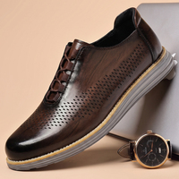Nouvelles Chaussures de Marche en Cuir pour Homme, Design Luxe Chic, Grande Taille 46, Personnalisables avec Logo de Marque, en Cuir de Vachette, Rehaussantes, Décontractées pour le Bureau