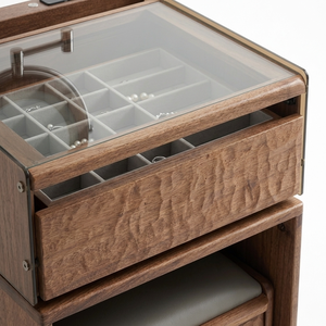 Streamlined Practical Timber <b>Bedside</b> <b>Storage</b> Unit with Drawer for Residential Bedroom Apartment Interior Application - Product Image 6