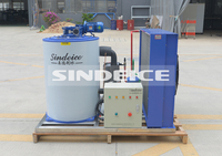 Sindeice nouveau Style automatique flocon de glace 2.5 tonnes refroidissement par Air machine à glaçons en acier inoxydable flocon Machine à glace pour poisson