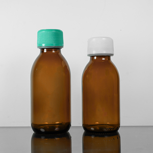 100mL 125ml 150ml ámbar <span class=keywords><strong>Pharma</strong></span> medicina ZD botella de vidrio con tapa - Product Image 1