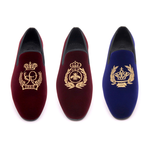 <span class=keywords><strong>Zapatos</strong></span> de vestir de ante para <span class=keywords><strong>hombre</strong></span>, mocasines de <span class=keywords><strong>terciopelo</strong></span> bordados, informales, personalizados, de fábrica - Product Image 6