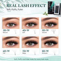 Extensions de cils personnalisables 3D 4D 5D 6D 7D 8D en gros, plateaux de cils W 8-15mm, extensions de cils volume intense