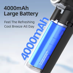 Mới Giá Rẻ 100 Bánh 4000MAh Ice Làm Mát Cầm Tay Mini USB Fan Di Động Ngoài Trời Gió Có Thể Sạc Lại Pin Máy Bay Phản Lực Fan Khăn Lau Bụi Mát - Product Image 4