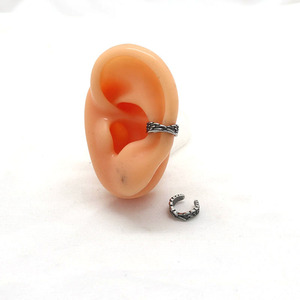 yunnique Skeleton <b>Cuff</b> <b>Earrings</b> Stainless Steel For Men And Women Non Pierced <b>Ear</b> Clips Retro European American Style - Product Image 4