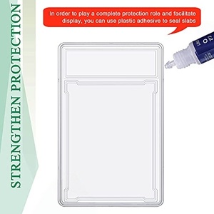 Soporte de plástico GPPS de 140x81x6.4mm, 35pt 55pt, para tarjetas deportivas, soporte acrílico en blanco para tarjetas coleccionables, soporte para tarjetas clasificadas PSA - Product Image 3