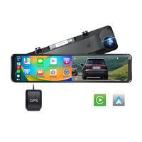 11.26 "Miroir Portable Sans Fil Carplay Androidauto 4K Multi-UI ADAS GPS Navigation Double Enregistrement DVR Moniteur Dispositif
