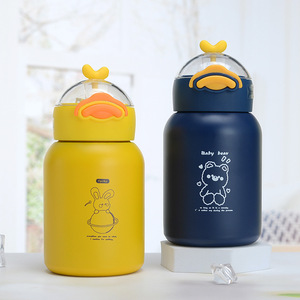 Borraccia Termica in Acciaio Inox con <span class=keywords><strong>Becco</strong></span> d'Anatra per Bambini, Design Moderno, Bottiglia d'Acqua Portatile con Cannuccia e Regalo Gonfio - Product Image 2