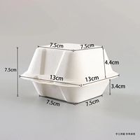 Contenant alimentaire jetable en bagasse de canne à sucre biodégradable pour plats à emporter, boîte à lunch avec couvercle 70oz, moderne et multi-usage