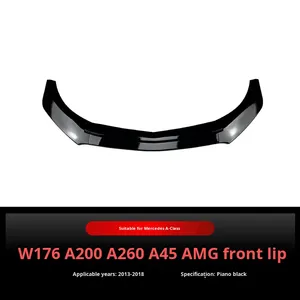 Veidt Auto Parts Nuevo 2013-2018 Clase A W176 <span class=keywords><strong>A180</strong></span> A200 <span class=keywords><strong>A45</strong></span> para Amg Parachoques delantero Labio Bolt-On Piezas de modificación para mercedes-benz - Product Image 2
