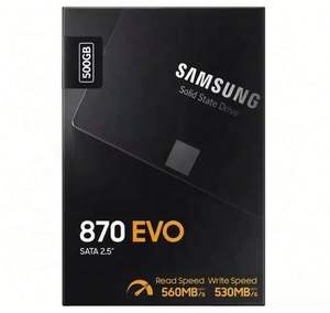 Unidad de estado sólido SSD de 870 EVO de 500 GB y 2,5 pulgadas con interfaz SATA 3.0, caché independiente, 870 EVO de 500 GB MZ-77E500B para Samsung - Product Image 1