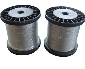 Cable de acero galvanizado de inmersión en caliente para cuerda de 12,7mm, tamaño 1x7, 1x19ss316 o SS304