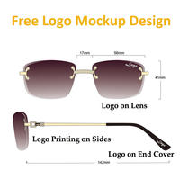 Gafas de Sol Ovaladas Sin Montura Unisex Personalizables al por Mayor, Ligeras, de PC, con Protección UV400, Antideslumbrantes y Anti Luz Azul para Computadora