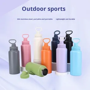Outdoor Sport Modern Design <b>Large</b> Capacity Sports Water Bottle 304 Stainless Steel Straight <b>Cup</b> Portable Pocket - Product Image 2