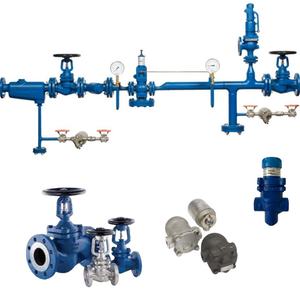 Vannes d'arrêt pneumatiques à soufflet scellées BSV16 Bithermo Valve DN25/DN50 PN16 à bride et vanne de réduction Spirax BRV2S pour tuyaux - Product Image 1