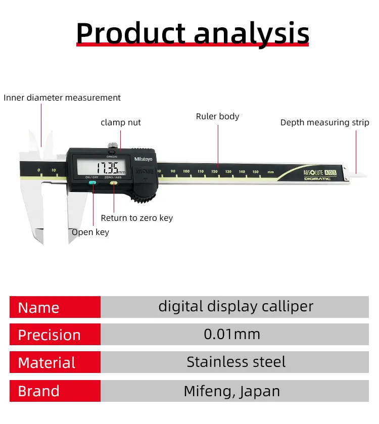 Japanischer Mitutoyo Digital-Vernier-Kaliber elektronischer Vernier-Kaliber Messwerkzeug 0-600mm 500-501-10