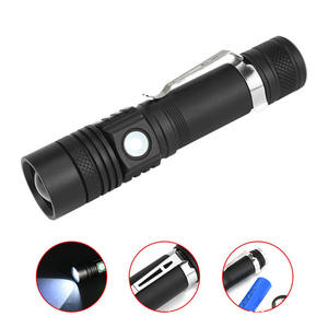 ไฟฉาย LED Fak T6 แบบชาร์จไฟได้ อลูมิเนียมอัลลอยด์ สำหรับตั้งแคมป์กลางแจ้ง พกพาสะดวก ปรับซูมได้ พร้อมช่องชาร์จ USB - Product Image 4