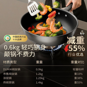 Poêle à frire Demark en titane pur 9,0 cm, non revêtue, antiadhésive, pour cuisinières à induction et à gaz - Product Image 5